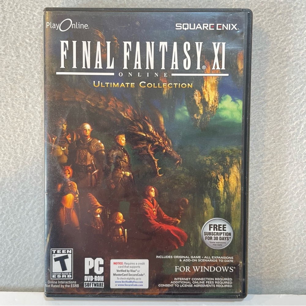 Final Fantasy XI Online Ultimate Collection PC DVD-Rom Software for Windows